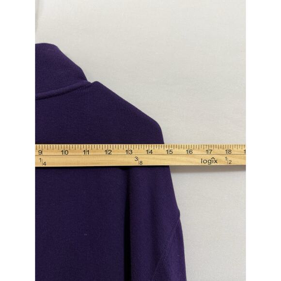 Polo Ralph Lauren Estate Rib 1/4 Zip Pullover Sweatshirt Purple Men’s Large - Picture 9 of 9